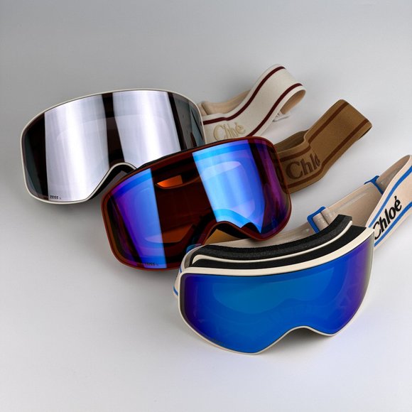 Chloe CH0072S 003 Ski Mask Matte Rust Orange Multilayer Blue Zeiss - Picture 3 of 11